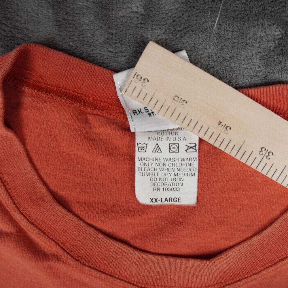 Vintage Harley Davidson Tank Top Mens Xxl Orange Skull Logo Rear Logo Manchester View 4